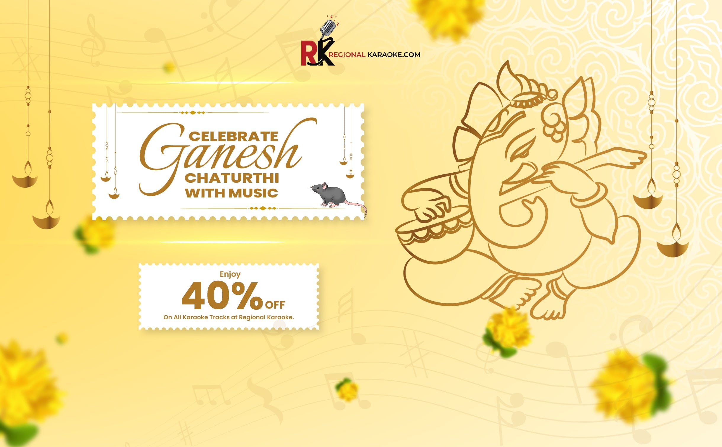 Celebrate Ganesh Chaturthi with Music! Enjoy 40% Off On All Karaoke Tracks at Regional Karaoke.